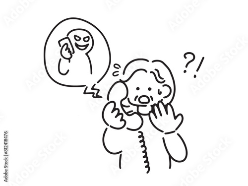 振り込め詐欺のイラスト