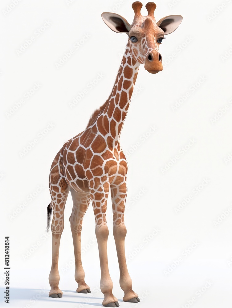 Fototapeta premium giraffe isolated on white