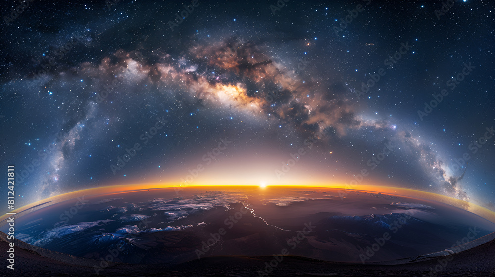 Milky Way galaxy in the background Milky Way galaxy in the background