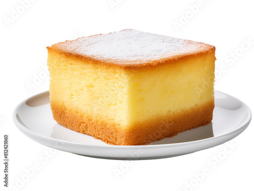 Sponge cake isolated on transparent background