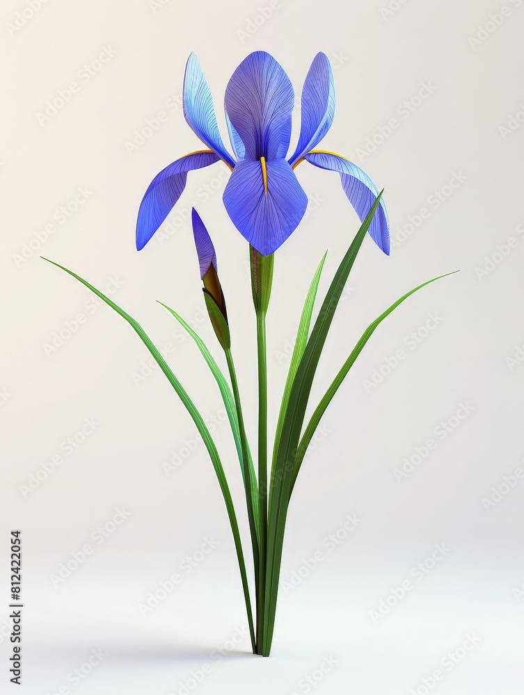 Naklejka premium blue iris flower