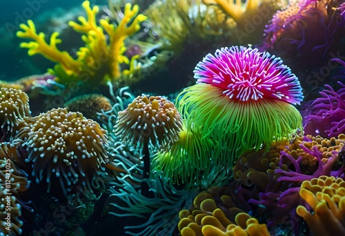 A Kaleidoscope of Colors: Close Encounter with a Sea Anemone in the Azores, Portugal