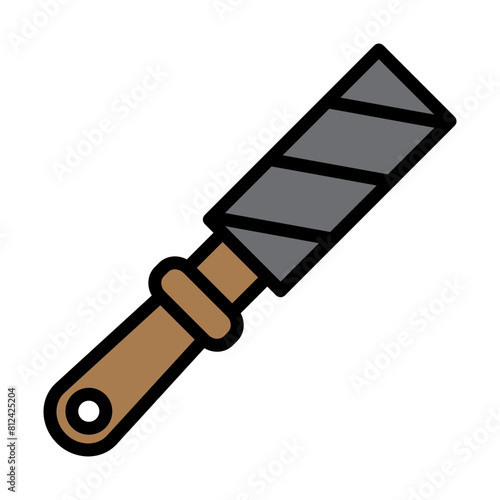 Rasp Filled Line Icon Design