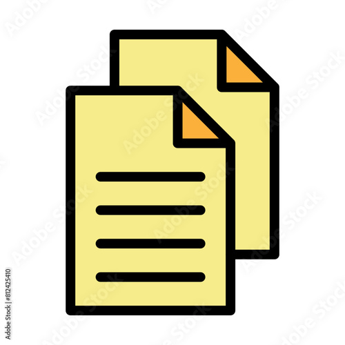 Copy Line Filled Icon Design