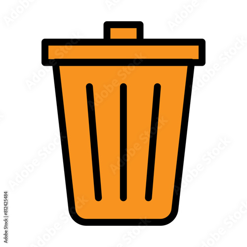 Delete Data Line Filled Icon Design