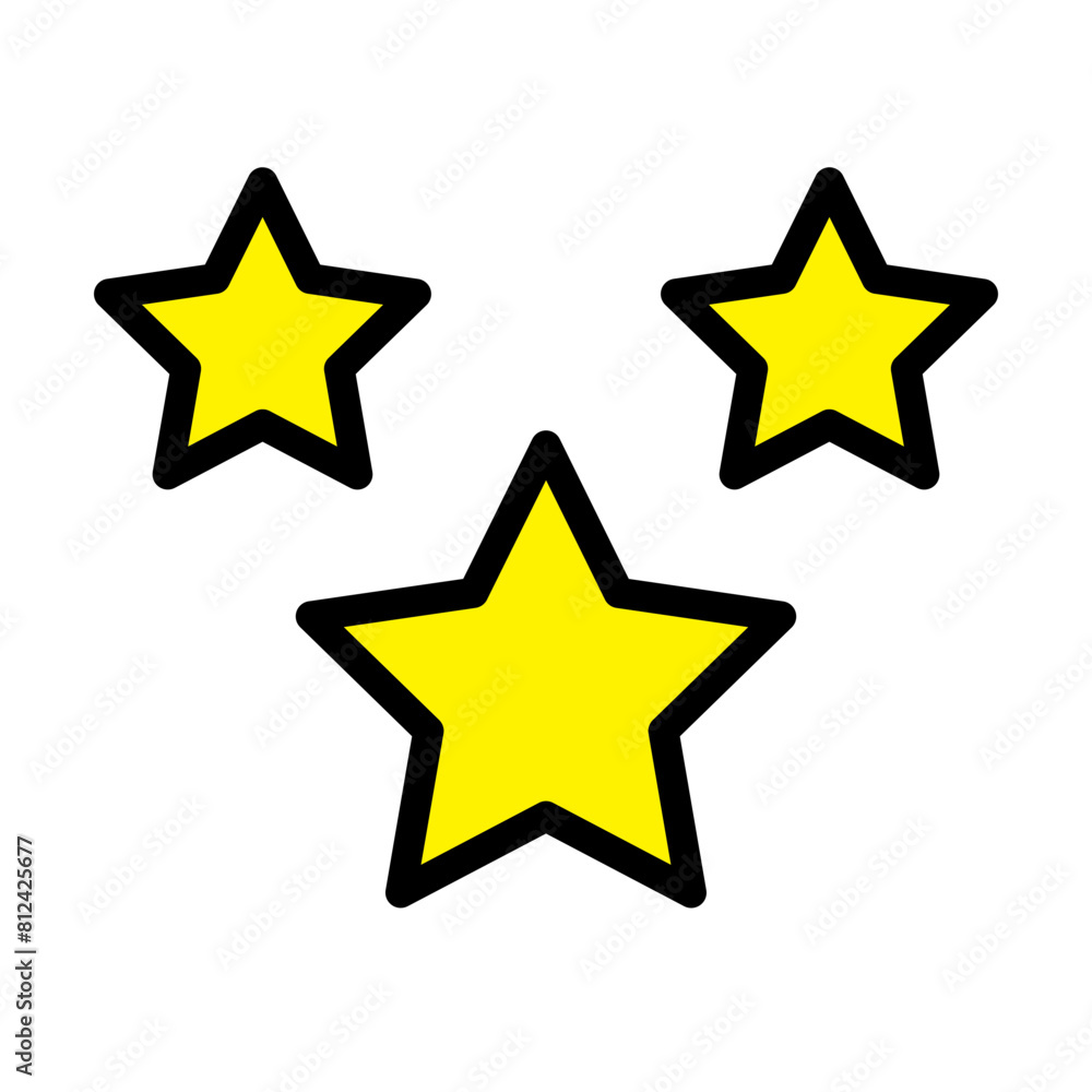 star Filled Line Icon Design
