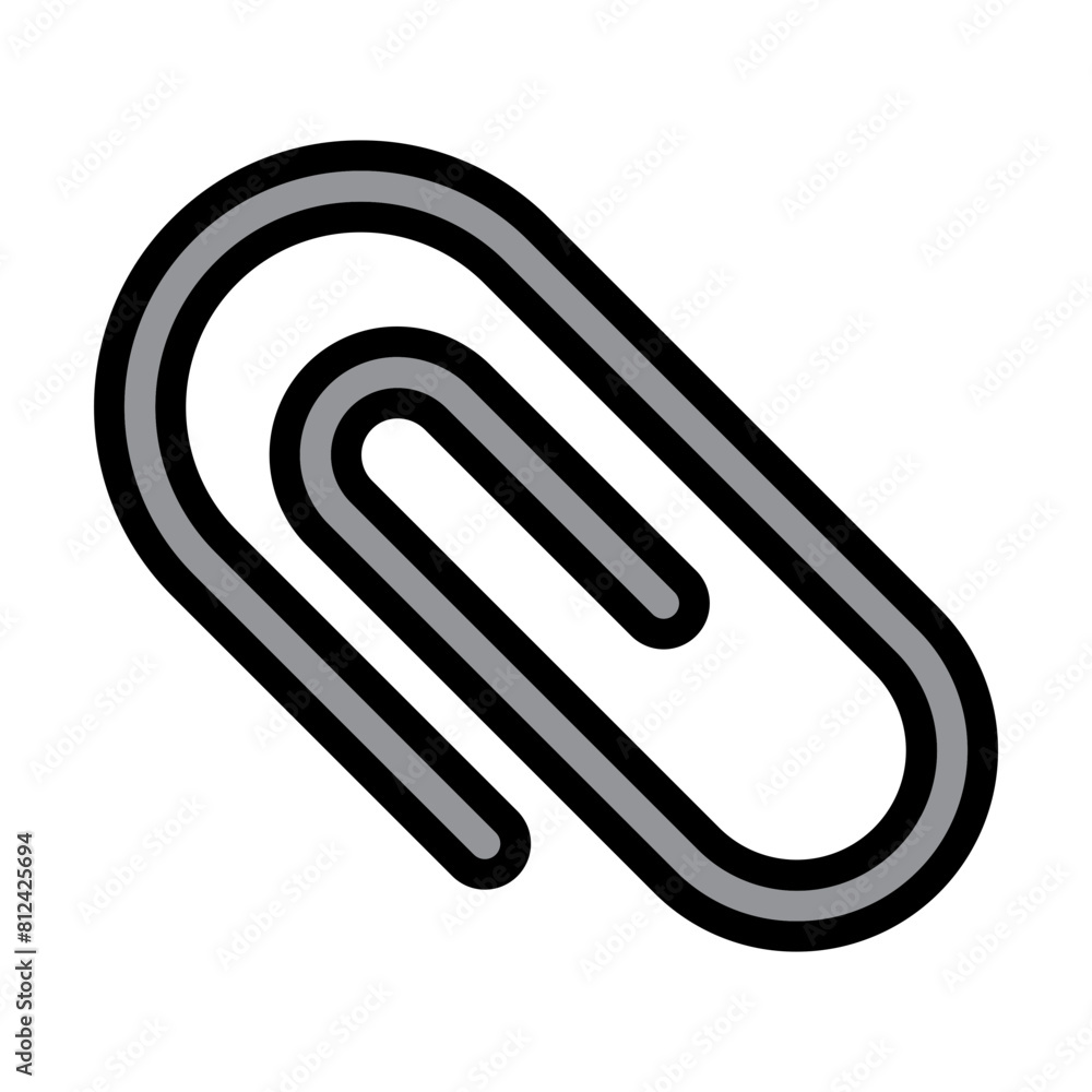 paperclip Filled Line Icon Design paperclip Filled Line Icon Design