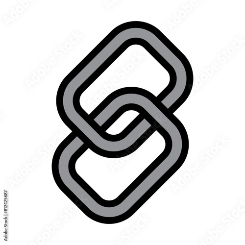 link Filled Line Icon Design