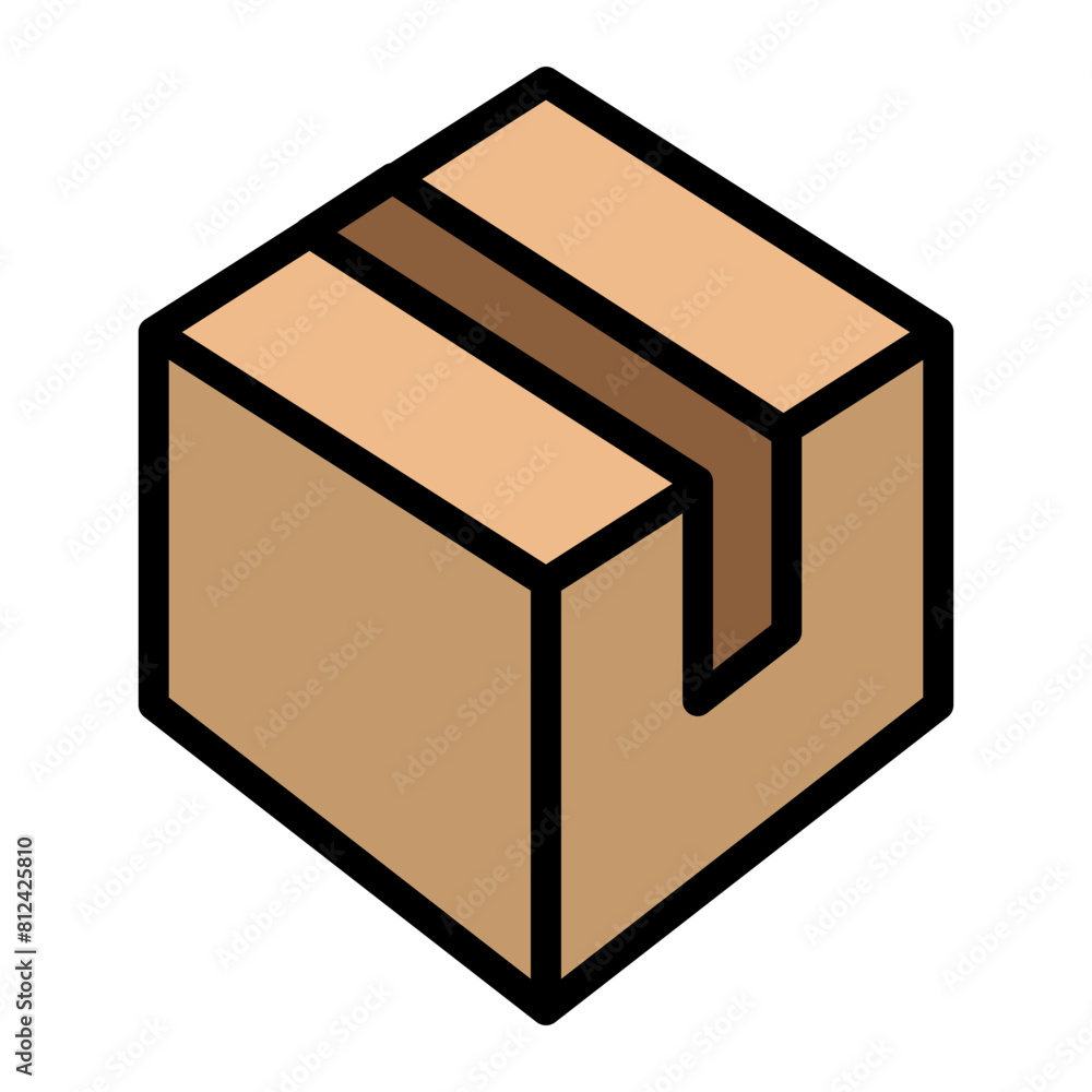 Packaging solutions Filled Line Icon Design Packaging solutions Filled Line Icon Design