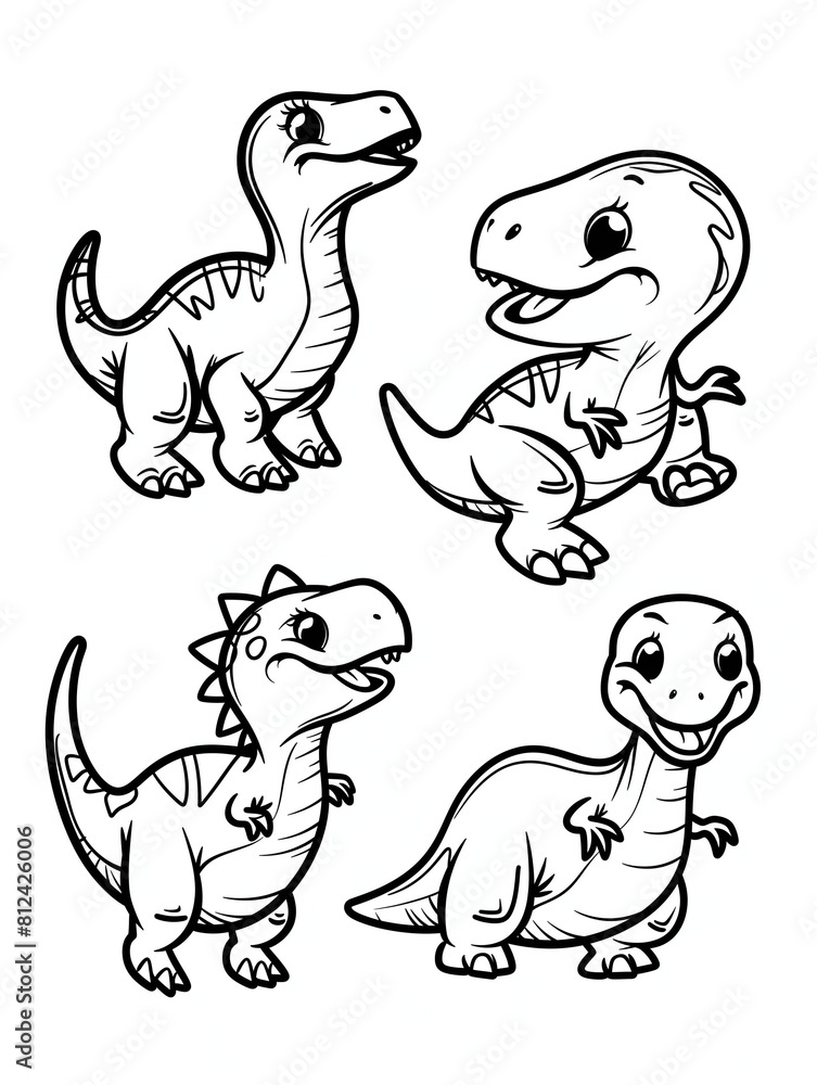 Cartoon Dinosaur Coloring Fun, wild animal, fun Cartoon Dinosaur Coloring Fun, wild animal, fun