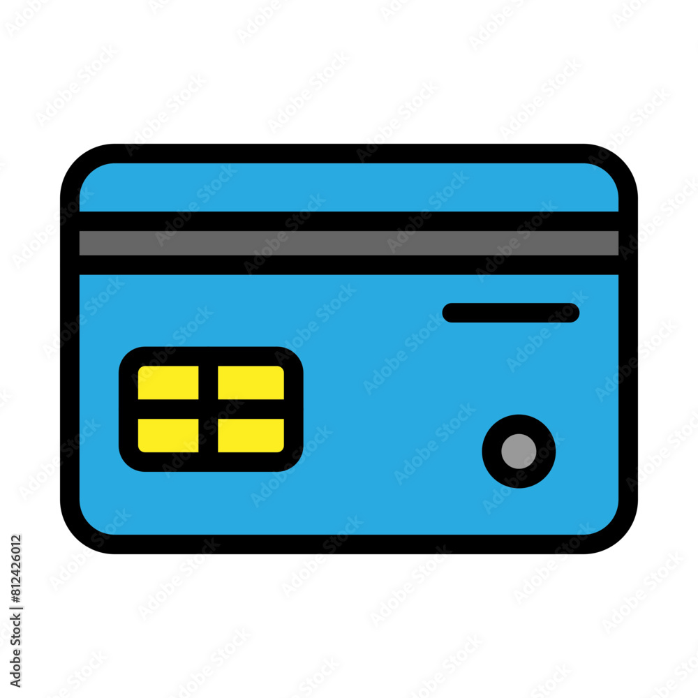 Credit Card Filled Line Icon Design Credit Card Filled Line Icon Design