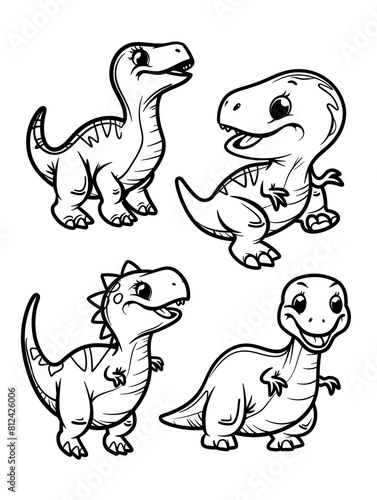Cartoon Dinosaur Coloring Fun    wild animal  fun