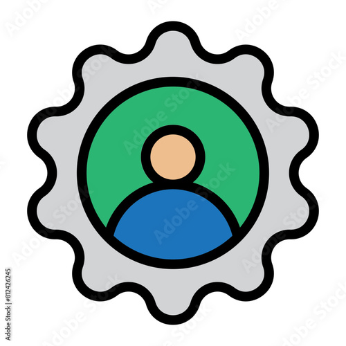 Customer Filled Line Icon Design
