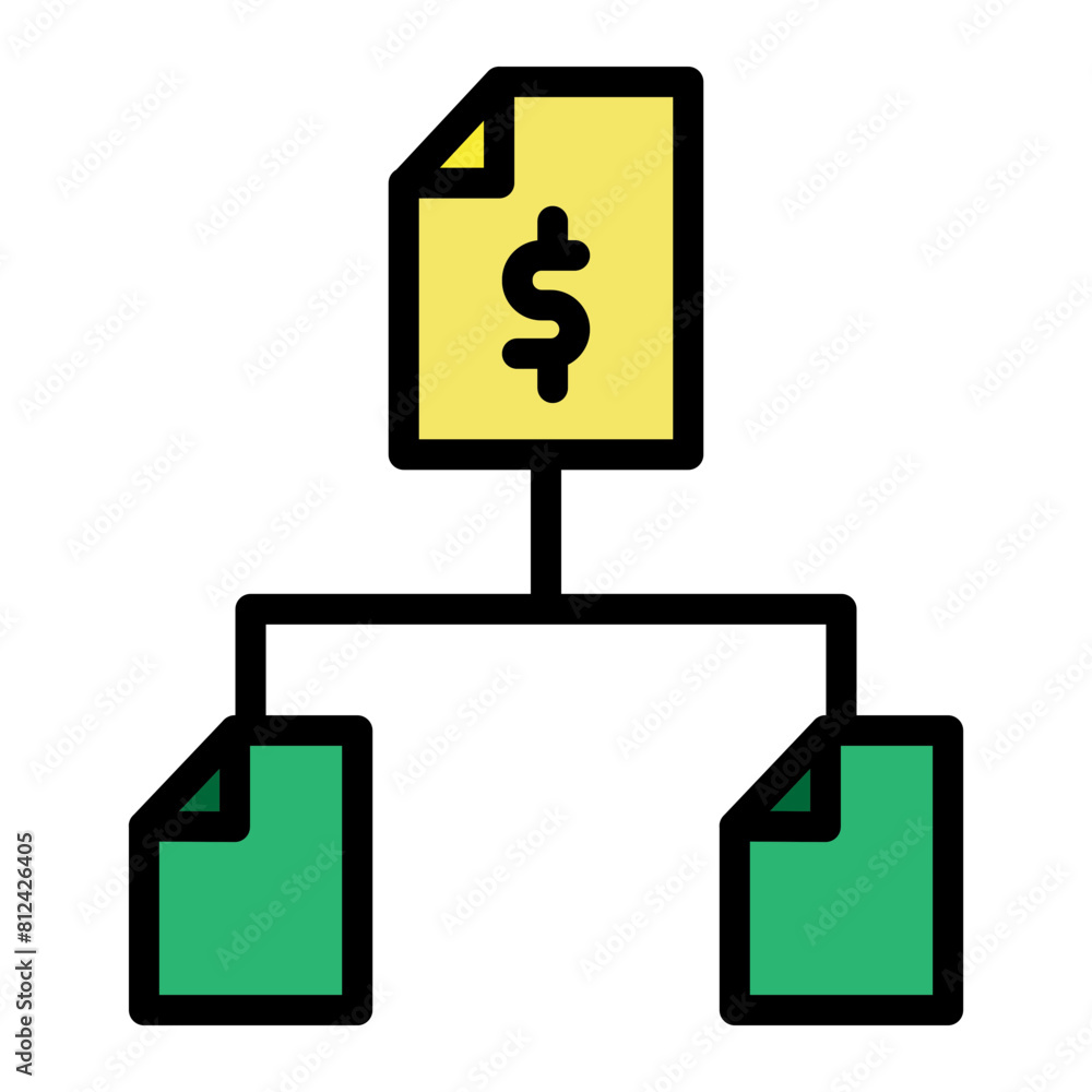 Structured Data Filled Line Icon Design Structured Data Filled Line Icon Design