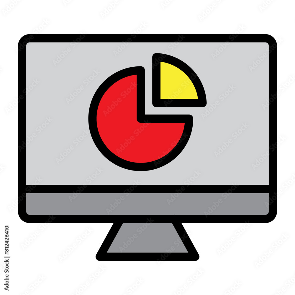 Pie Chart Filled Line Icon Design Pie Chart Filled Line Icon Design