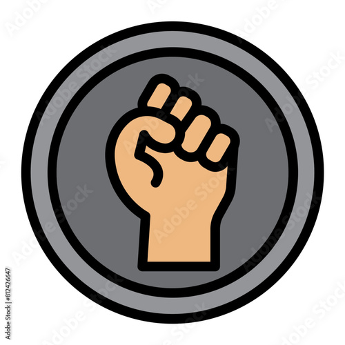 Black Lives Matter Filled Line Icon Design