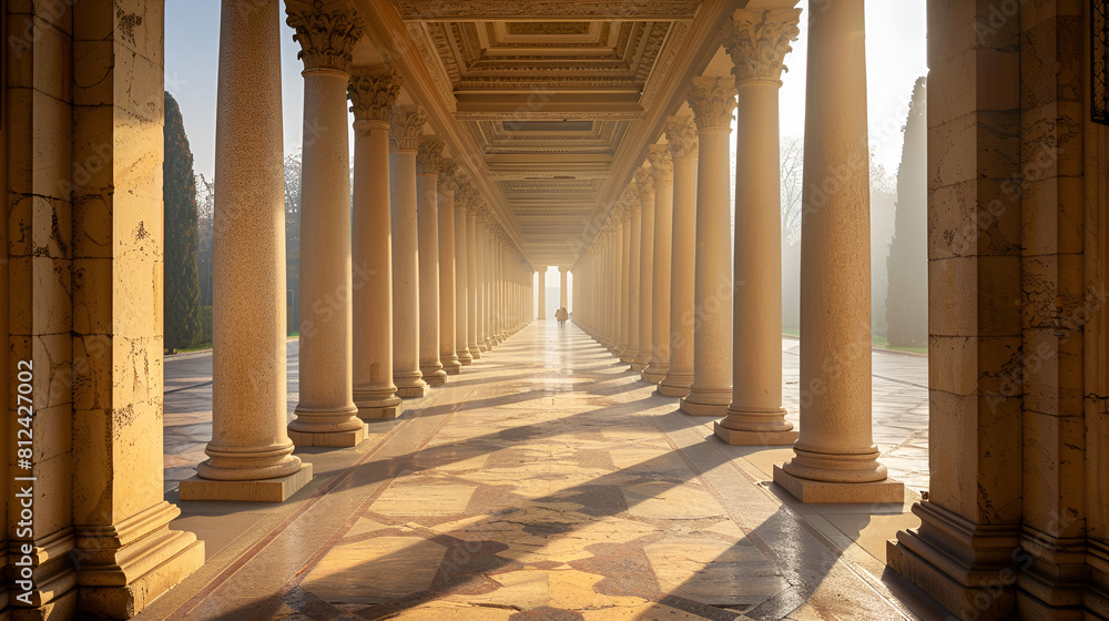 A Hallway with Pillars