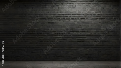 Background of a black brick wall showing a descent pattern