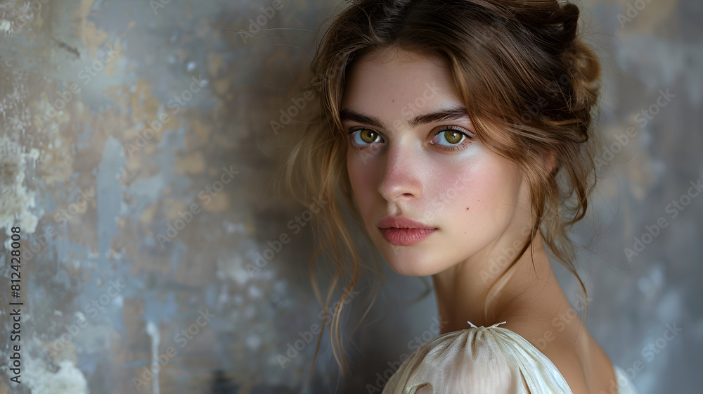 Portrait of a young, seductive Roman Renaissance Era woman Portrait of a young, seductive Roman Renaissance Era woman