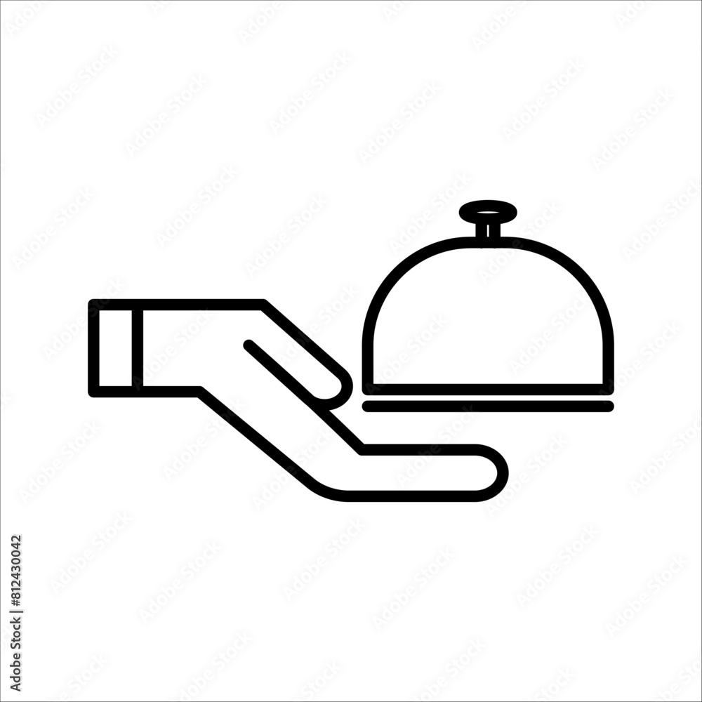 Restaurant line icons making ready-to-eat food Restaurant line icons making ready-to-eat food