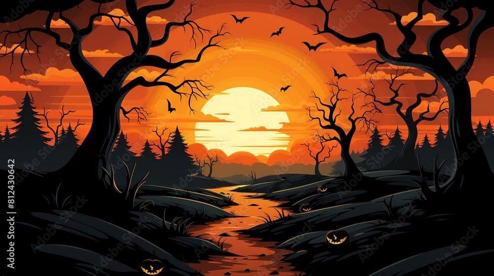 A Spooky and Atmospheric Halloween Wallpaper