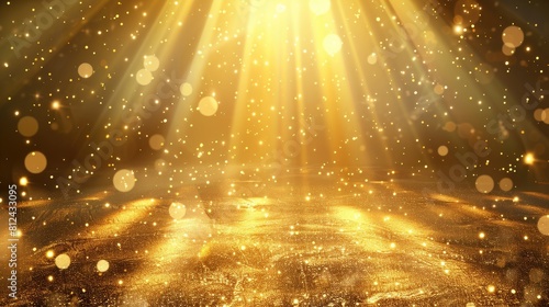 A bright yellow background with a lot of sparkles. The background is filled with gold and the sparkles are scattered all over the image
