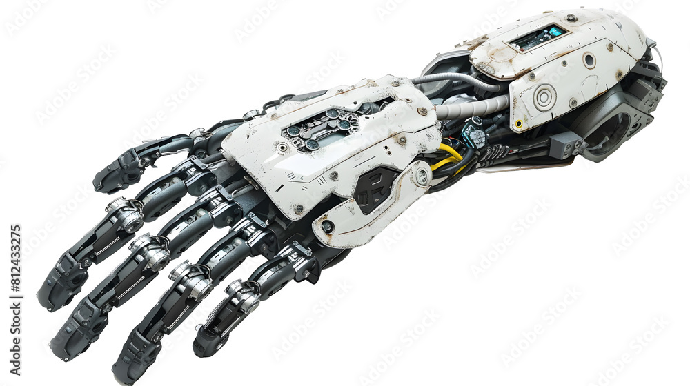 A robot hand isolated on transparent background A robot hand isolated on transparent background