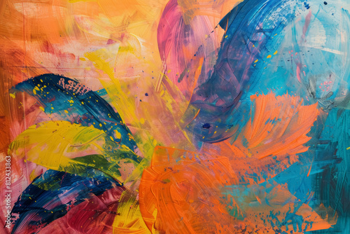 Inspired Painter with Autism Creates a Vibrant Abstract Artwork