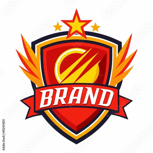 Modern brand logo design vector illustration