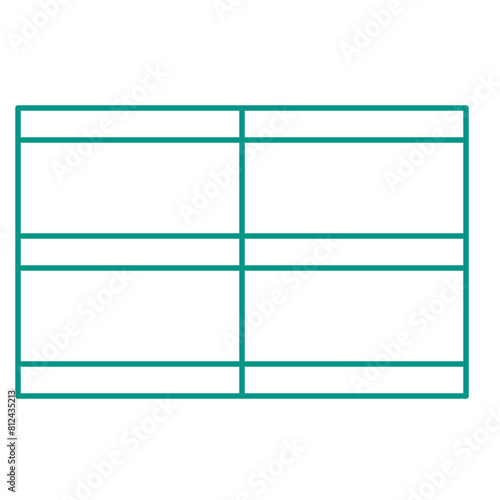Simple accordion style data table layout template,vector