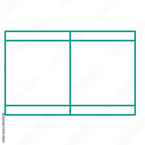 Simple accordion style data table layout template,vector