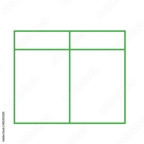 Simple accordion style data table layout template,vector