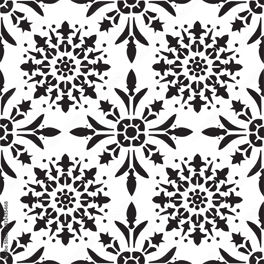 Geometric of seamless gray and white pattern