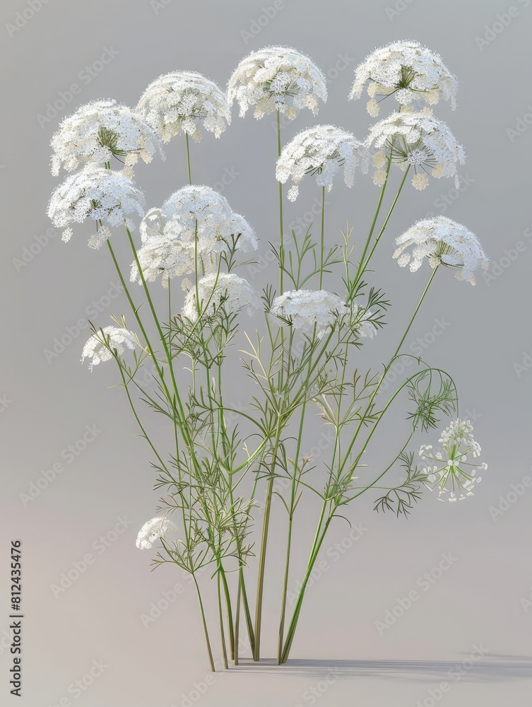 Delicate Queen Anne's Lace 3D Illustration Delicate Queen Anne's Lace 3D Illustration