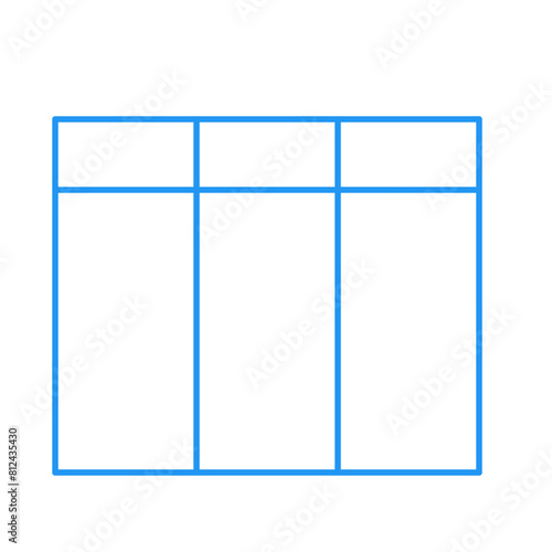 Simple accordion style data table layout template,vector