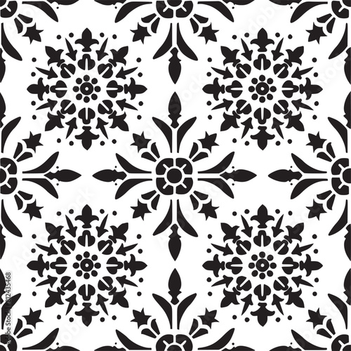 Geometric of seamless gray and white pattern