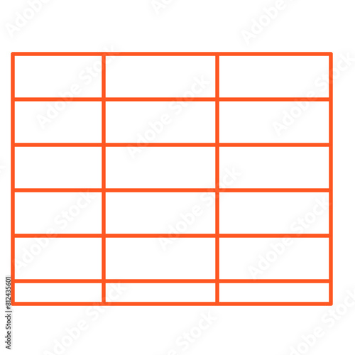 Simple accordion style data table layout template,vector