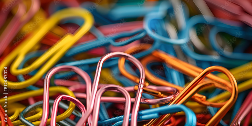 colorful paper clips