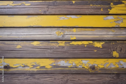 Old vintage natural and yellow shabby horizontal wooden background texture. Rustic wooden horizontal banner and wallpaper