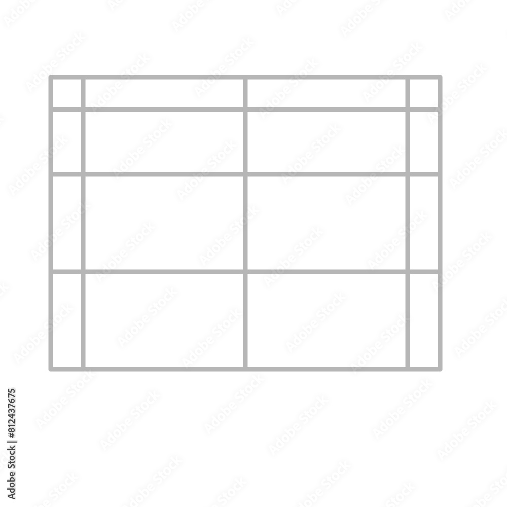 Simple stylized data table layout template Simple stylized data table layout template