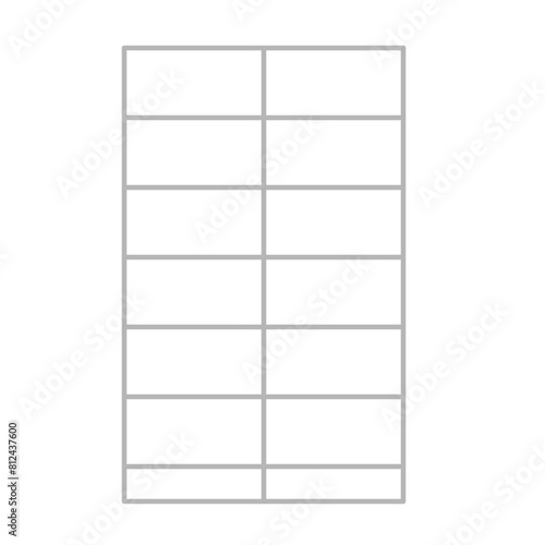 Simple stylized data table layout template