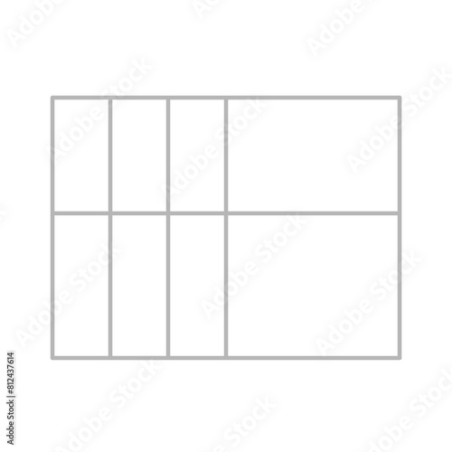 Simple stylized data table layout template