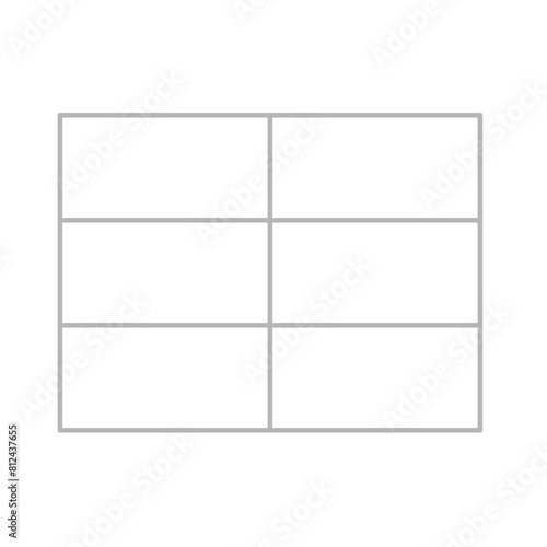 Simple stylized data table layout template