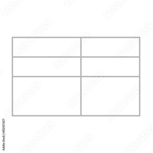 Simple stylized data table layout template