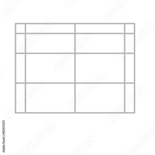Simple stylized data table layout template