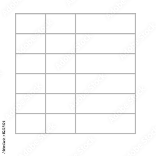 Simple stylized data table layout template