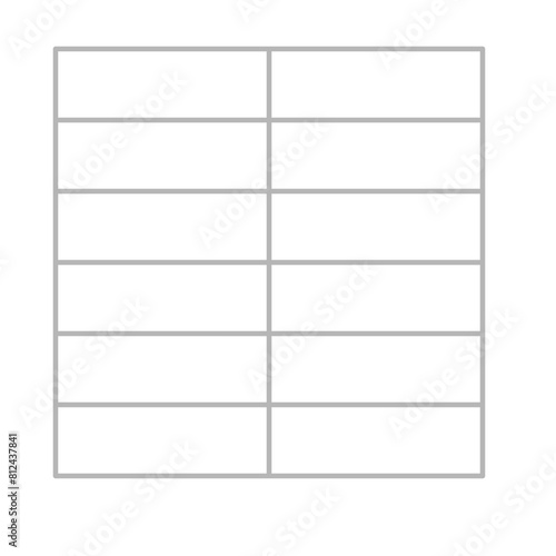 Simple stylized data table layout template