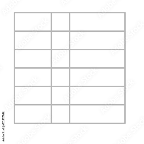 Simple stylized data table layout template