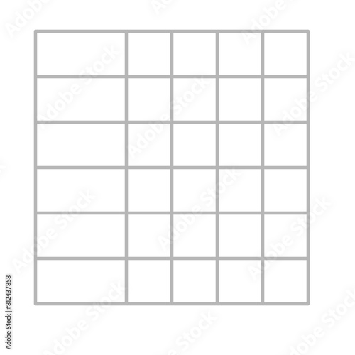 Simple stylized data table layout template