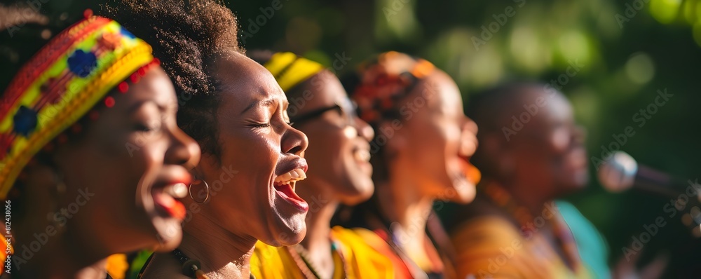 Vibrant Community Choir Performing at Diverse Cultural Festival with Joyful Vibrant Community Choir Performing at Diverse Cultural Festival with Joyful